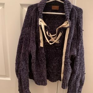 Charcoal Crossover Sweater